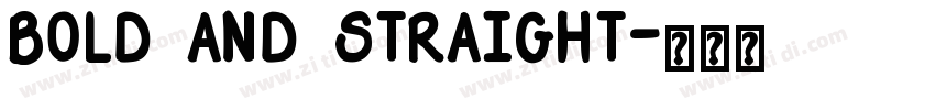 bold and straight字体转换